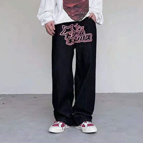 men's pants japanese retro-embroidered black stars denim harajuku men's pants in a straight line casual couple of brim loose jean
men's pants japanese retro-embroidered black stars denim harajuku men's pants in a straight line casual couple of brim loose jean