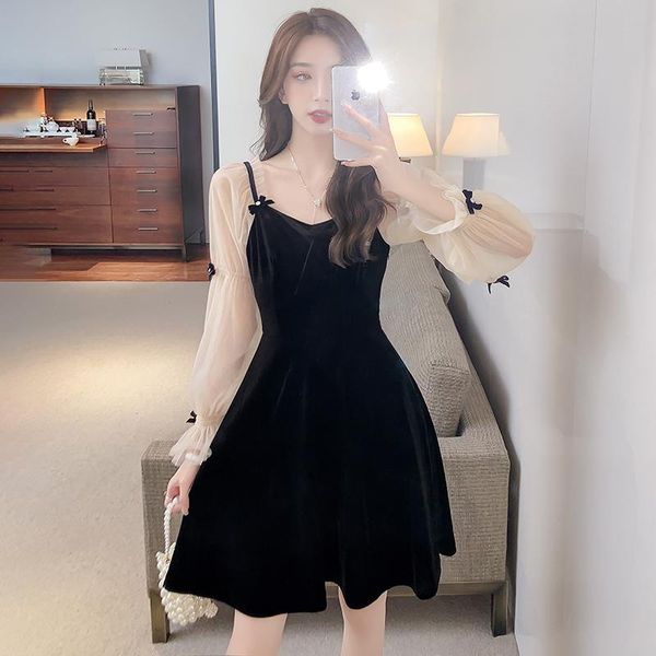 casual dresses 2021 fall fashion flare sleeve patchwork dress women square collar court vintage chiffon ladies, Black;gray
casual dresses 2021 fall fashion flare sleeve patchwork dress women square collar court vintage chiffon ladies, Black;gray