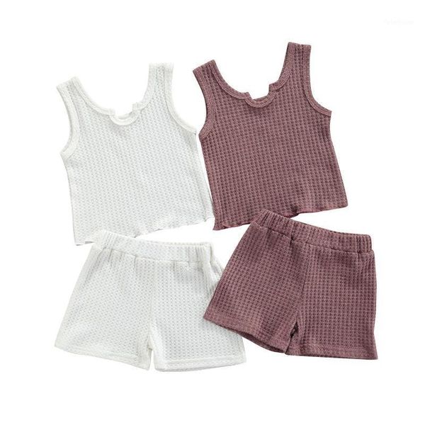 clothing sets 2 pcs infant casual outfits, baby waffle pattern u-shaped neck tank + shorts1, White
clothing sets 2 pcs infant casual outfits, baby waffle pattern u-shaped neck tank + shorts1, White