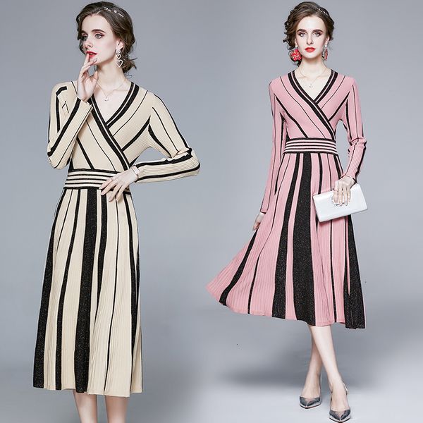 2021 new fashion stripe pleated knitted elegant women sweater winter es pullovers pink long sleeve autumn midi vestido p4bw, Black;gray
2021 new fashion stripe pleated knitted elegant women sweater winter es pullovers pink long sleeve autumn midi vestido p4bw, Black;gray