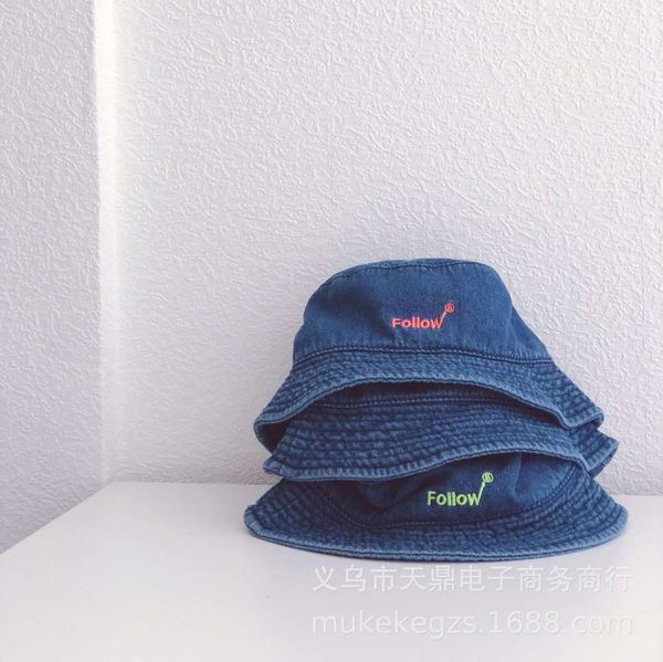 denim letter embroidered children's fisherman chaobao versatile flat big edge flowerpot hat christmas, Yellow
denim letter embroidered children's fisherman chaobao versatile flat big edge flowerpot hat christmas, Yellow