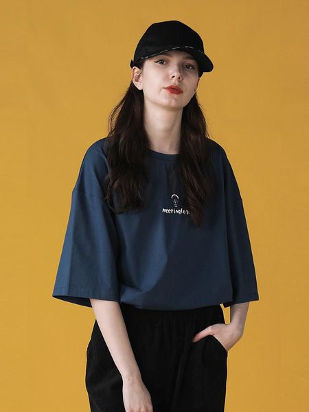 women's t-shirt oversize cotton t shirt women round neck letter print loose short sleeved summer blue camisa femenina clothing ef50ts, White
women's t-shirt oversize cotton t shirt women round neck letter print loose short sleeved summer blue camisa femenina clothing ef50ts, White