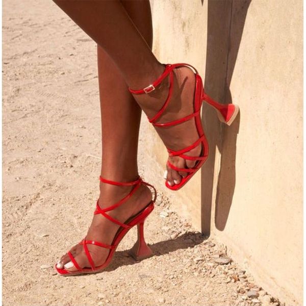sandals women narrow band women's ankle buckle strap high heels 2021 summer ladies slides female fashion shoes plus size, Black
sandals women narrow band women's ankle buckle strap high heels 2021 summer ladies slides female fashion shoes plus size, Black