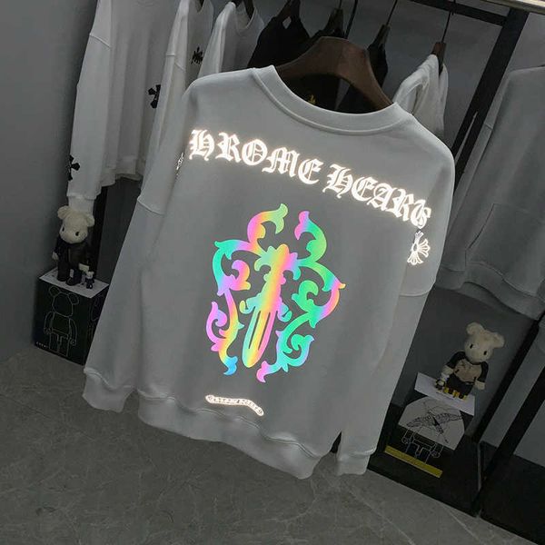 chao brand ch crosin reflective sword cross sweater men's and women's round neck 3m horseshoe p, Black
chao brand ch crosin reflective sword cross sweater men's and women's round neck 3m horseshoe p, Black