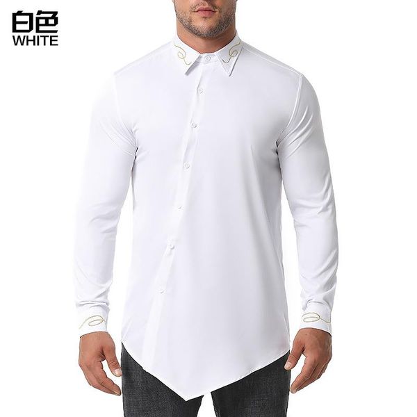 men's casual shirts western denim shirt design style trendy embroidered asymmetric long-sleeved, White;black
men's casual shirts western denim shirt design style trendy embroidered asymmetric long-sleeved, White;black
