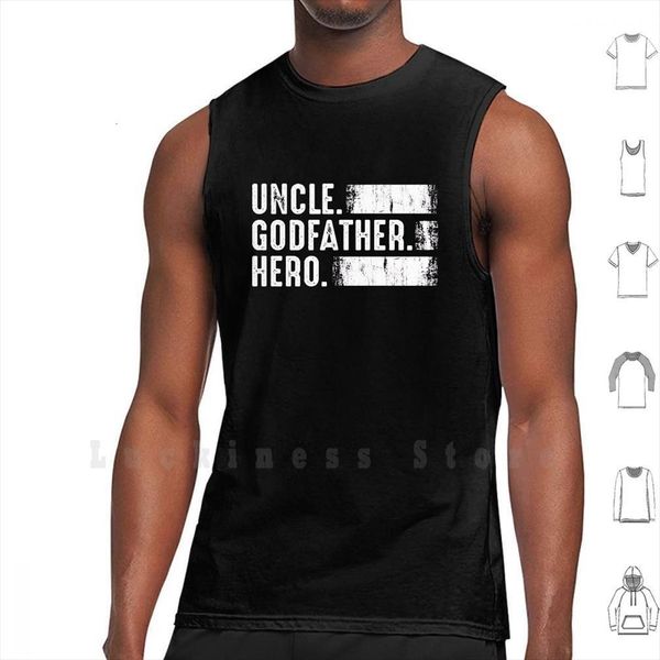 uncle godfather real hero mens funny tank vest 100% cotton i have two titles and, White;black
uncle godfather real hero mens funny tank vest 100% cotton i have two titles and, White;black