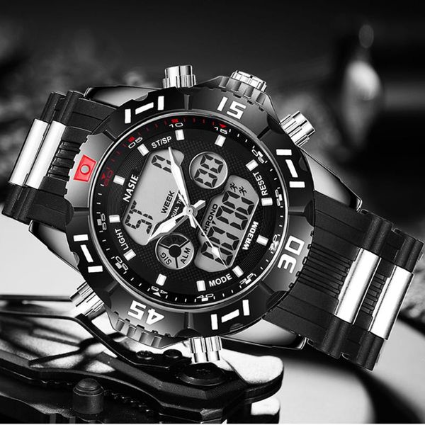 wristwatches watches men nasie brand sport men's quartz digital clock man military waterproof wrist watch led relogio masculino, Slivery;brown
wristwatches watches men nasie brand sport men's quartz digital clock man military waterproof wrist watch led relogio masculino, Slivery;brown