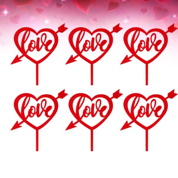 6 pcs heart shape love cake er creative acrylic cake picks dessert decor for wedding party valentine's day(red
6 pcs heart shape love cake er creative acrylic cake picks dessert decor for wedding party valentine's day(red