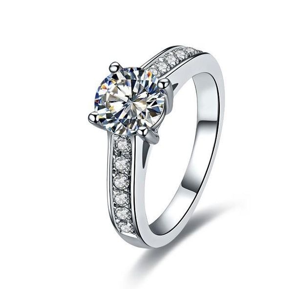 cluster rings luxury design color and clarity enhanced 1 nscd lovely diamond engagement wedding ring solid white gold plate, Golden;silver
cluster rings luxury design color and clarity enhanced 1 nscd lovely diamond engagement wedding ring solid white gold plate, Golden;silver