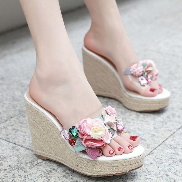 slippers beach shoes ladies' on a wedge women heels flower low luxury slides pantofle sabot high summer designer 2021, Black
slippers beach shoes ladies' on a wedge women heels flower low luxury slides pantofle sabot high summer designer 2021, Black