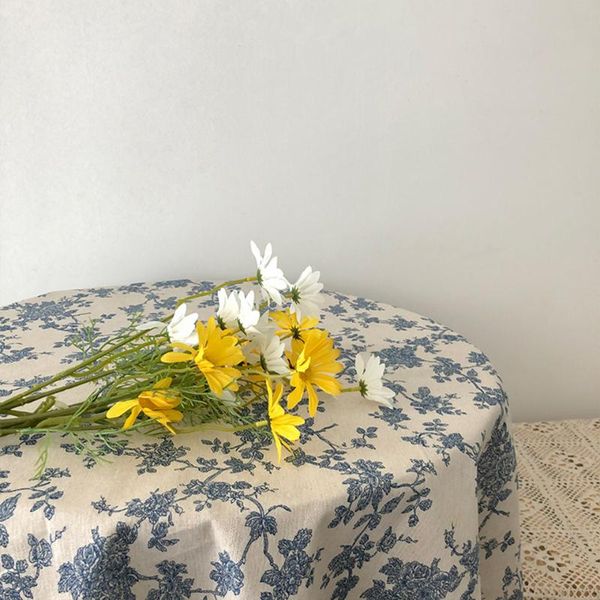 table cloth korea ins retro blue flower linen cotton tablecloth picnic small fresh home decoration coffee for living room
table cloth korea ins retro blue flower linen cotton tablecloth picnic small fresh home decoration coffee for living room
