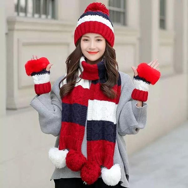 beanie/skull caps 2021 women winter hat scarf /gloves sets female 3 piece knitted hats set for girl sweet warm skullies beanies, Blue;gray
beanie/skull caps 2021 women winter hat scarf /gloves sets female 3 piece knitted hats set for girl sweet warm skullies beanies, Blue;gray
