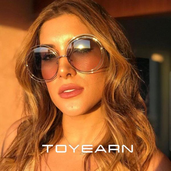 sunglasses designer vintage steampunk round women circle gradient oversized sun glasses for female mirror shades, White;black
sunglasses designer vintage steampunk round women circle gradient oversized sun glasses for female mirror shades, White;black