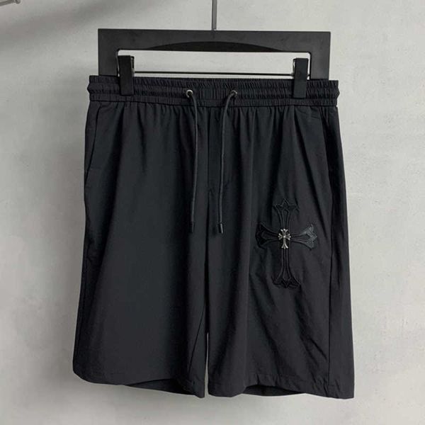 sports men's casual crosin embroidery cross capris shorts thin ice quick dry beach pants, White;black
sports men's casual crosin embroidery cross capris shorts thin ice quick dry beach pants, White;black