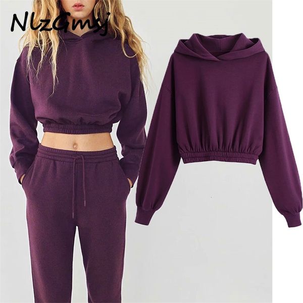 sweatshirt women casual solid hooded sweatershirts ladies long sleeve hem elastic short hoodies brand chic 210628, Black
sweatshirt women casual solid hooded sweatershirts ladies long sleeve hem elastic short hoodies brand chic 210628, Black