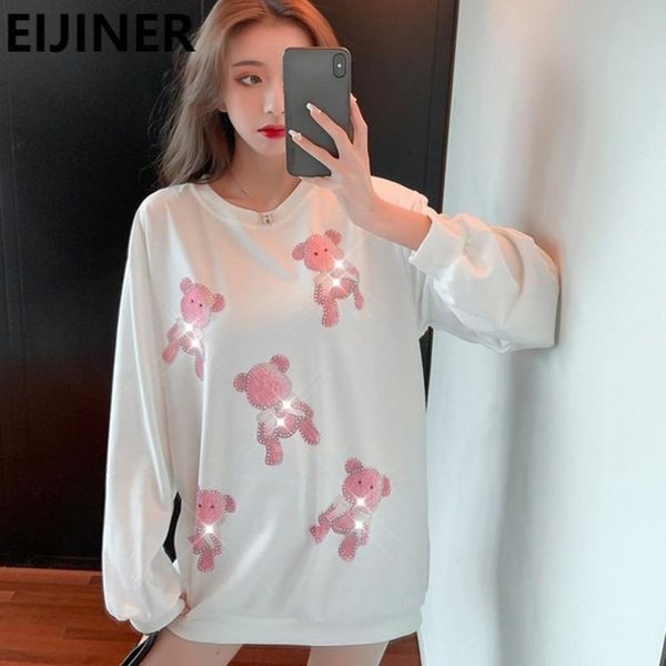 women's hoodies & sweatshirts hoodie long women y2k 2021 spring fashion loose plus size harajuku korean white rhinestone cartoon bear k, Black
women's hoodies & sweatshirts hoodie long women y2k 2021 spring fashion loose plus size harajuku korean white rhinestone cartoon bear k, Black