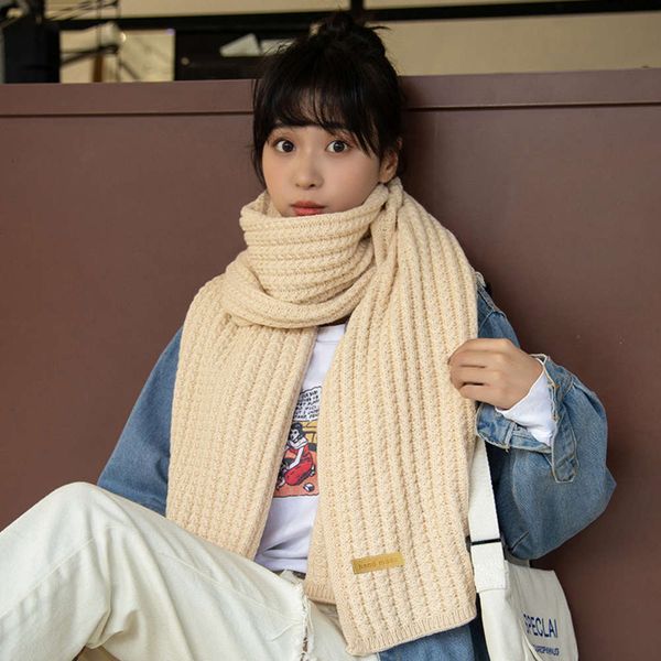 korean pure color knitting wool scarf female winter thickening warm student lovely net red collar men's versatile new style, Blue;black
korean pure color knitting wool scarf female winter thickening warm student lovely net red collar men's versatile new style, Blue;black