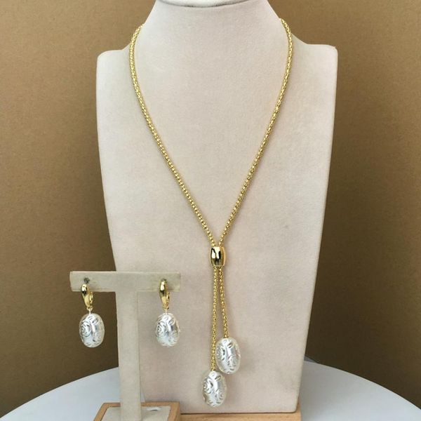 earrings & necklace yuminglai duotone dubai beads jewelry sets for women african luxury two pieces fhk10414, Silver
earrings & necklace yuminglai duotone dubai beads jewelry sets for women african luxury two pieces fhk10414, Silver