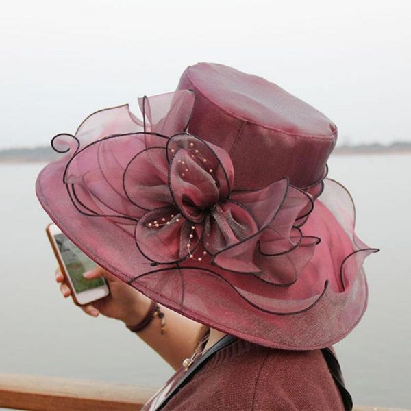 wide brim hats 2021 est summer hoilday fashion elegant lady flower sun hat women wedding tea party travel cap, Blue;gray
wide brim hats 2021 est summer hoilday fashion elegant lady flower sun hat women wedding tea party travel cap, Blue;gray