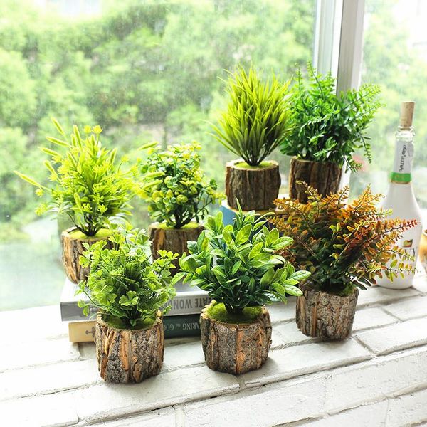 decorative flowers & wreaths simulation fake bonsai potted small wood pot green leaf plants artificial plastic for home decoration greening
decorative flowers & wreaths simulation fake bonsai potted small wood pot green leaf plants artificial plastic for home decoration greening