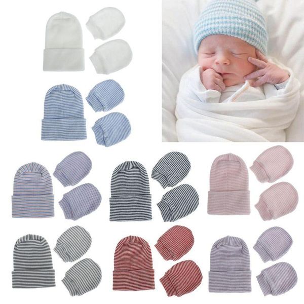 caps & hats born baby hat and mitten set knit soft nursery beanie 85de, Yellow
