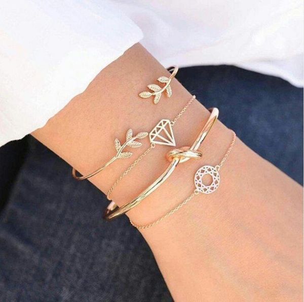 bangle european and american fashion jewelry personality leaf open bracelet four-piece set ladies wholesale, Black
bangle european and american fashion jewelry personality leaf open bracelet four-piece set ladies wholesale, Black