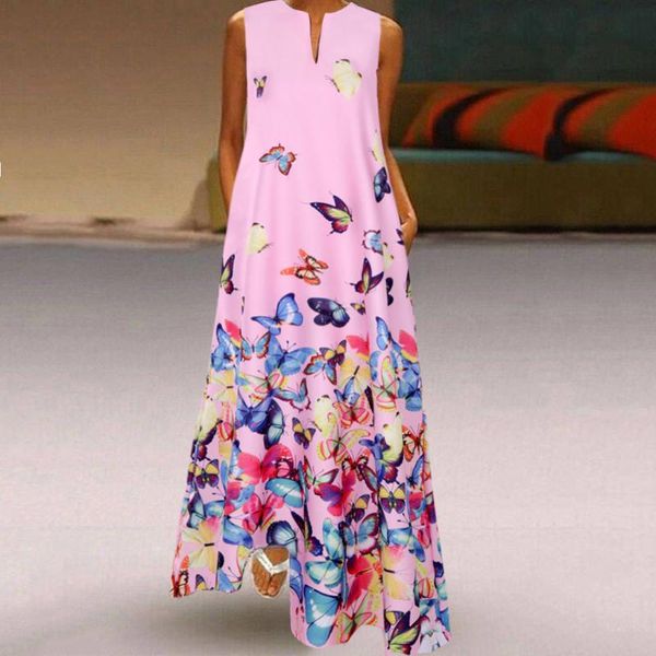casual dresses butterfly print women plus size sleeveless long dress 2021 v neck elegant women's ankle length sundress, Black;gray
casual dresses butterfly print women plus size sleeveless long dress 2021 v neck elegant women's ankle length sundress, Black;gray