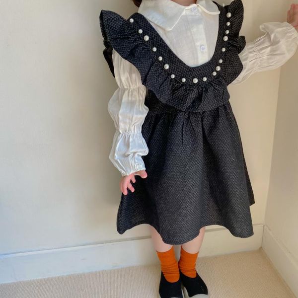 clothing sets 2021 girls 2 pcs set ruffles shirt+dress autumn fashion suit kids clothes 3-8 years, White
clothing sets 2021 girls 2 pcs set ruffles shirt+dress autumn fashion suit kids clothes 3-8 years, White