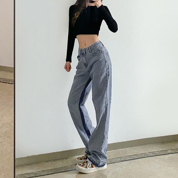 women's jeans women fashion straight wide leg high waist relaxed fit letter embroidery denim pants, Blue
women's jeans women fashion straight wide leg high waist relaxed fit letter embroidery denim pants, Blue