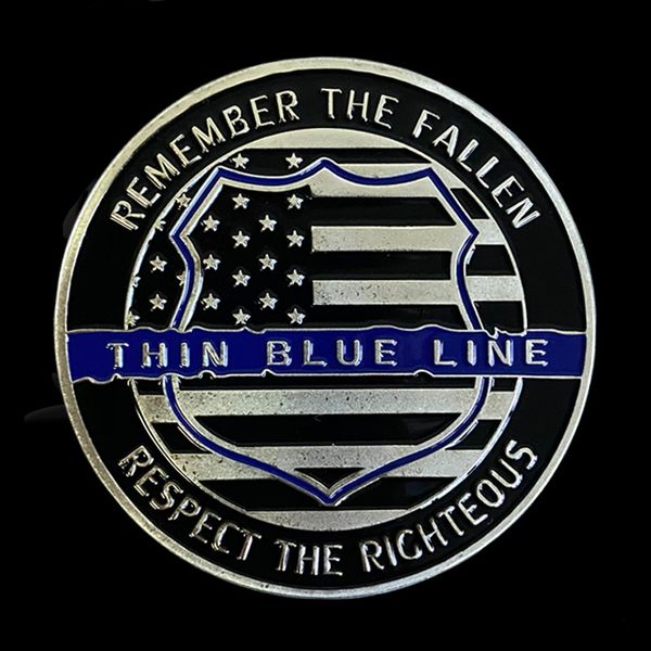 challenge coin united states thin blue line flag souvenir coins silver plated coin remember fallen respect the righteous
challenge coin united states thin blue line flag souvenir coins silver plated coin remember fallen respect the righteous