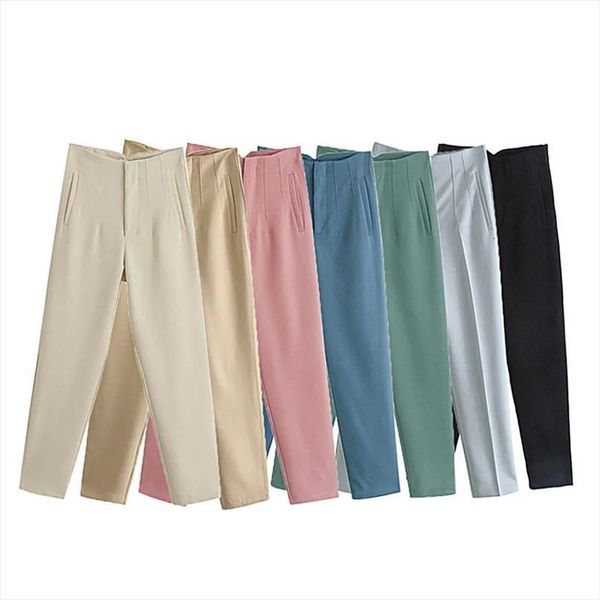 za elegant blue black womens capris office pencil casual high waist fenale long trousers, Black;white
za elegant blue black womens capris office pencil casual high waist fenale long trousers, Black;white