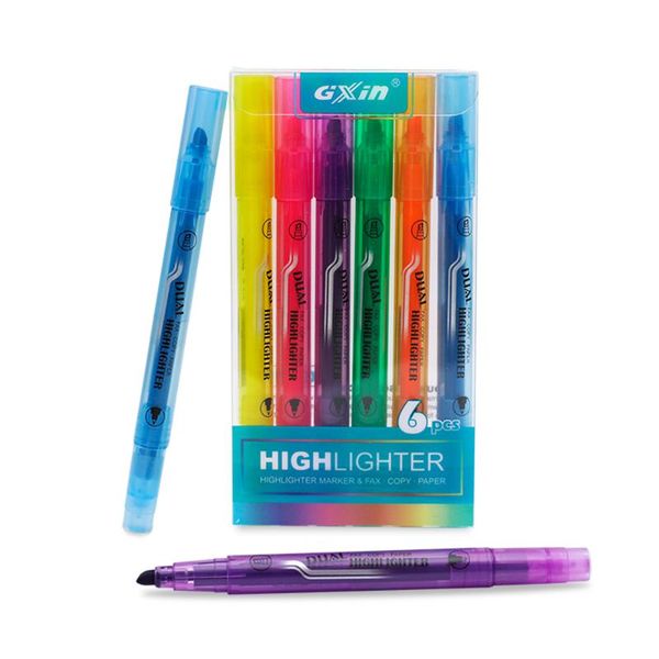 highlighters highlighter pens oblique/round double head cute 6 colors magic wand color coded note pen school/office stationery, Black;red
highlighters highlighter pens oblique/round double head cute 6 colors magic wand color coded note pen school/office stationery, Black;red