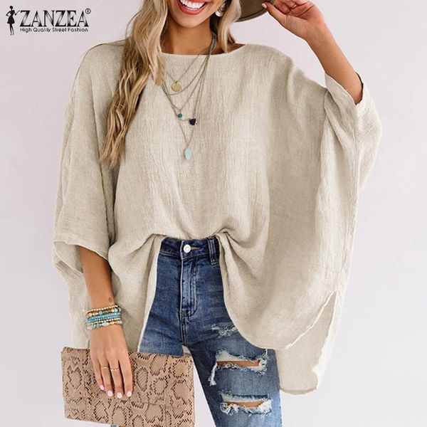 new zanzea fashion summer solid loose 2021 women casual o neck bat sleeve blouse split hem shirt tunic chemise holiday blusas bsri, White;black
new zanzea fashion summer solid loose 2021 women casual o neck bat sleeve blouse split hem shirt tunic chemise holiday blusas bsri, White;black