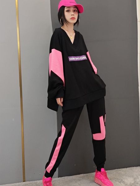 women's tracksuits 2021 spring and autumn fashion suit korean printed sweatshirt jacket+casual trousers casual personality two-piece ti, Gray
women's tracksuits 2021 spring and autumn fashion suit korean printed sweatshirt jacket+casual trousers casual personality two-piece ti, Gray
