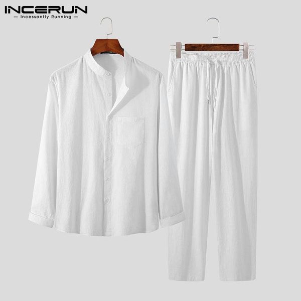 men's tracksuits men cotton sets solid color stand collar long sleeve shirt & pants two pieces 2021 streetwear casual suits incerun 5xl, Gray
men's tracksuits men cotton sets solid color stand collar long sleeve shirt & pants two pieces 2021 streetwear casual suits incerun 5xl, Gray