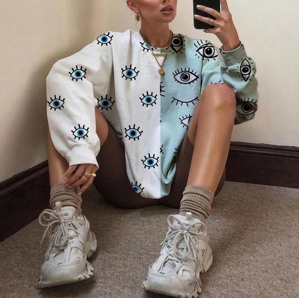 women's hoodies & sweatshirts letter print brand design crewneck sweater girls oversized loose casual streetwear, Black
women's hoodies & sweatshirts letter print brand design crewneck sweater girls oversized loose casual streetwear, Black