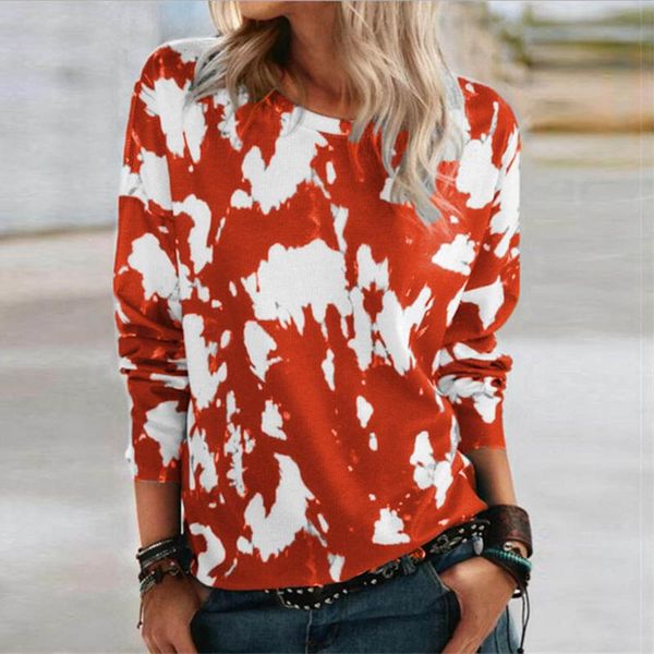 women's blouses & shirts women o-neck tie-dyed printing blusas long sleeves pullover stylish harajuku casual slim urbano chemisier fem, White
women's blouses & shirts women o-neck tie-dyed printing blusas long sleeves pullover stylish harajuku casual slim urbano chemisier fem, White