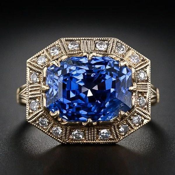 cluster rings exquisiteness two-tone blue princess square jewelry women engagement wedding gift ring, Golden;silver
cluster rings exquisiteness two-tone blue princess square jewelry women engagement wedding gift ring, Golden;silver