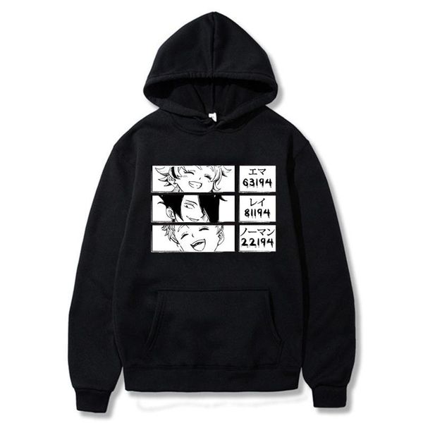 men's hoodies & sweatshirts anime the promise neverland emma norman printed hooded cozy pullovers, Black
men's hoodies & sweatshirts anime the promise neverland emma norman printed hooded cozy pullovers, Black