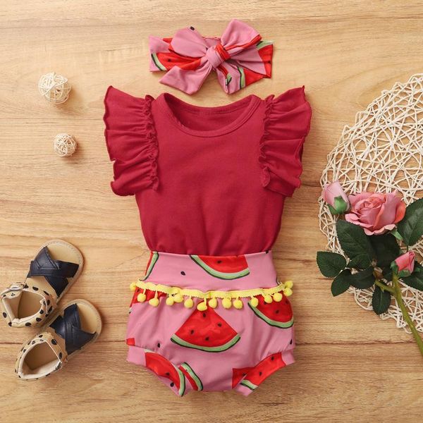 clothing sets summer born baby clothes infant girls ruffle romper bodysuit watermelon print tassels shorts outfits set, White
clothing sets summer born baby clothes infant girls ruffle romper bodysuit watermelon print tassels shorts outfits set, White
