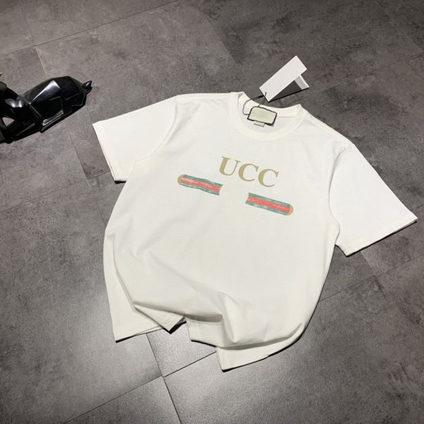2021 spring new men's and women's short sleeve gu * letter print casual loose round neck t-shirt ss0220070, White
2021 spring new men's and women's short sleeve gu * letter print casual loose round neck t-shirt ss0220070, White