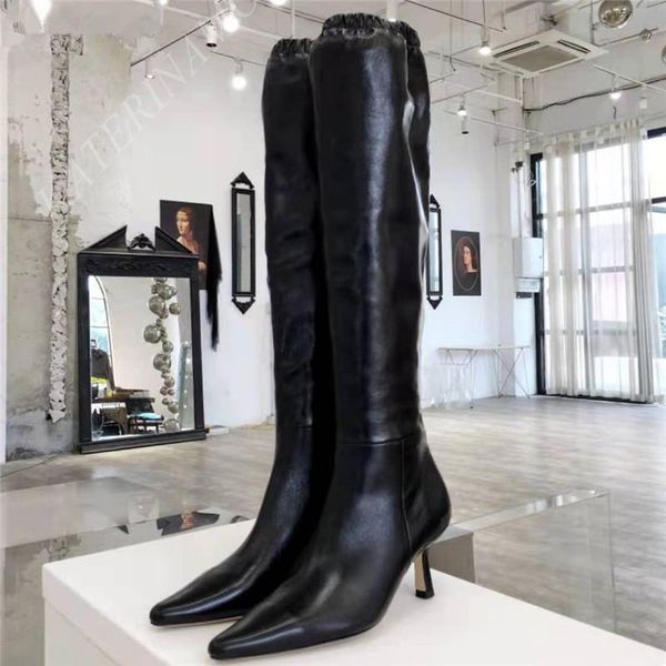 boots women knee autumn winter real leather modern elegant boot ladies heels shoes long botas, Black
boots women knee autumn winter real leather modern elegant boot ladies heels shoes long botas, Black