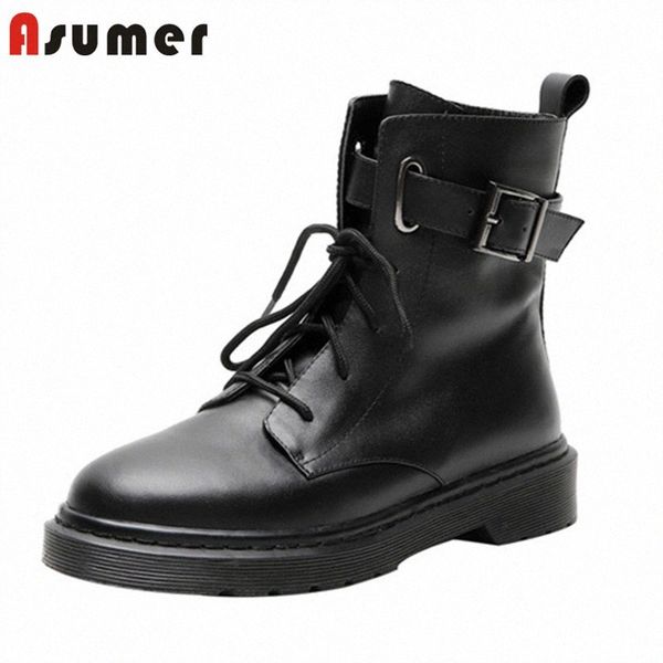 asumer 2020 big size 42 ankle boots women genuine leather flat shoes lace up buckle autumn winter boots punk casual shoes woman mens l g10x#, Black
asumer 2020 big size 42 ankle boots women genuine leather flat shoes lace up buckle autumn winter boots punk casual shoes woman mens l g10x#, Black