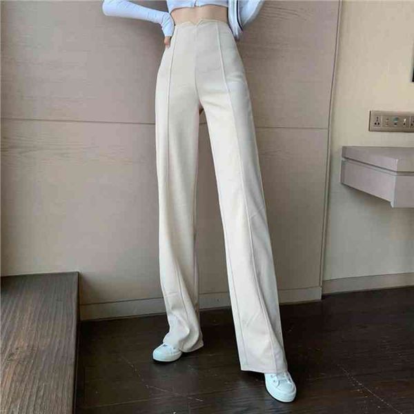 high waist beige pants wige legs for women autumn elegant trousers grey casual long pants fashion lady, Black;white
high waist beige pants wige legs for women autumn elegant trousers grey casual long pants fashion lady, Black;white