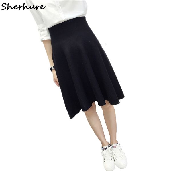 2021 new women knitted autumn winter solid waist midi skirts a-line pleated skirt female jupe saia 5hx1, Black
2021 new women knitted autumn winter solid waist midi skirts a-line pleated skirt female jupe saia 5hx1, Black