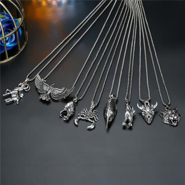 pendant necklaces retro punk animal shape necklace men european and american fashion men's jewelry gifts mens hip hop, Silver
pendant necklaces retro punk animal shape necklace men european and american fashion men's jewelry gifts mens hip hop, Silver