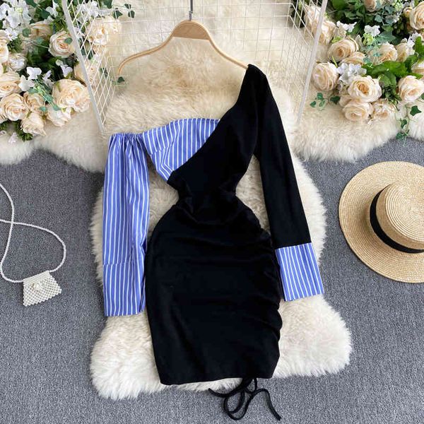 casual dresses mini long-sleeve striped dress, blue dress with a shoulder and cord, spring fashion, bodycon party dresses jvy8, Black;gray
casual dresses mini long-sleeve striped dress, blue dress with a shoulder and cord, spring fashion, bodycon party dresses jvy8, Black;gray
