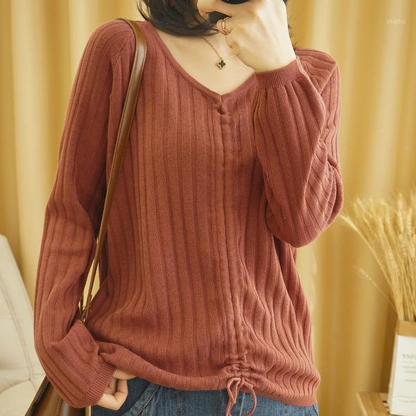 women's sweaters autumn 100%cotton knitted sweater female pullover long sleeve v-neck loose casual women and pullovers jumper, White;black
women's sweaters autumn 100%cotton knitted sweater female pullover long sleeve v-neck loose casual women and pullovers jumper, White;black