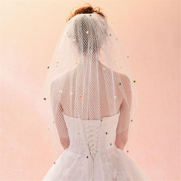 bridal veils ishsy short double layers white ivory grid tulle weeding with comb colorful balls voiles mariage velos de novia, Black
bridal veils ishsy short double layers white ivory grid tulle weeding with comb colorful balls voiles mariage velos de novia, Black