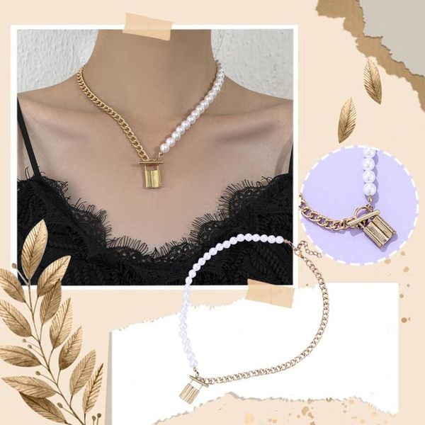 chokers vintage style simple pearl lock stitching pendant necklaces for women clavicle chain jewelry party gifts girls prom accessories, Golden;silver
chokers vintage style simple pearl lock stitching pendant necklaces for women clavicle chain jewelry party gifts girls prom accessories, Golden;silver